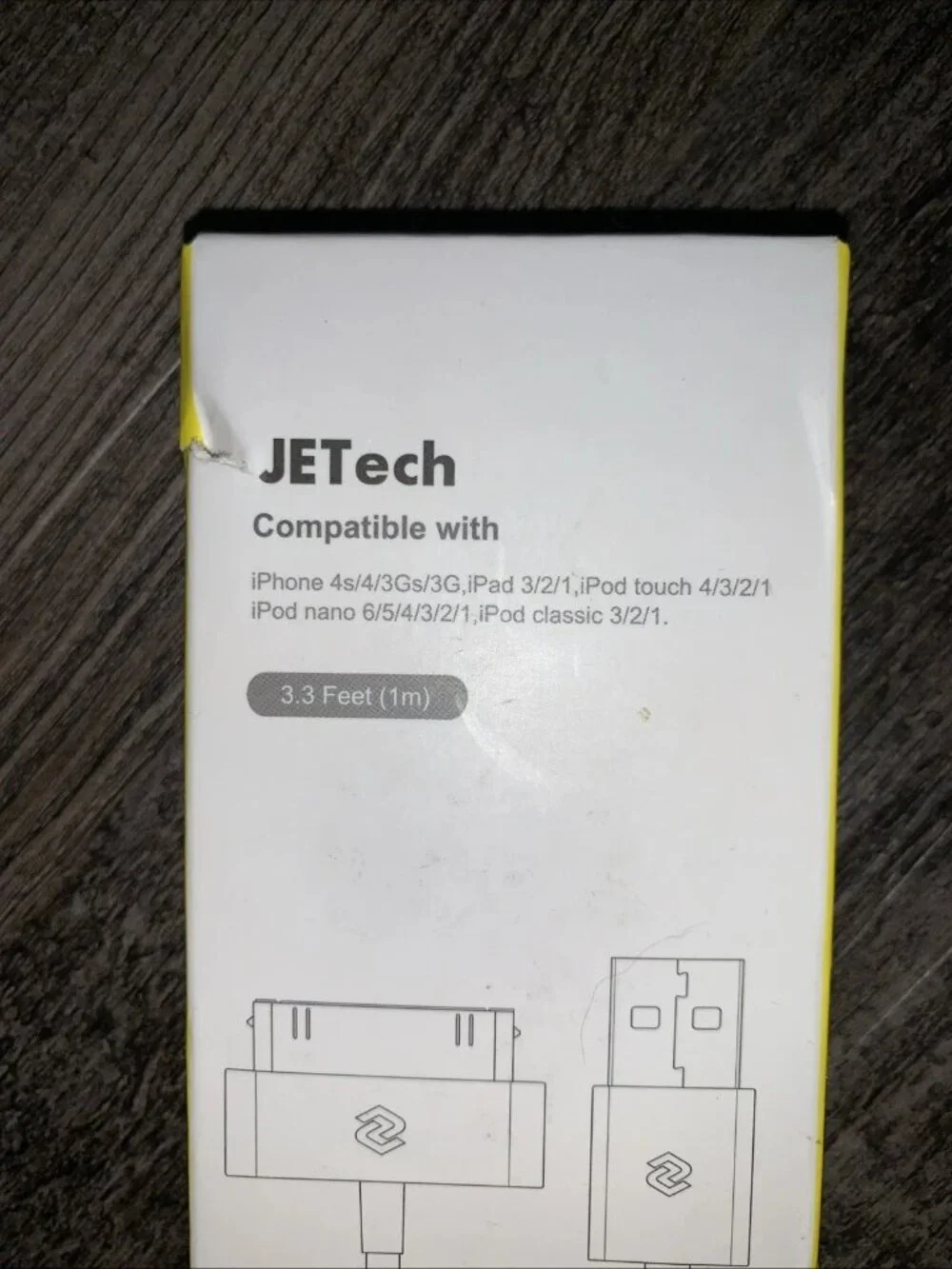 JETech 30-pin To USB Cable Compatible W IPhone 4s/4/3gs/3g/, iPad 3/2/1, iPod